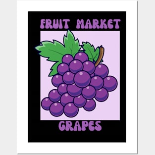 Fruit market grapes Posters and Art